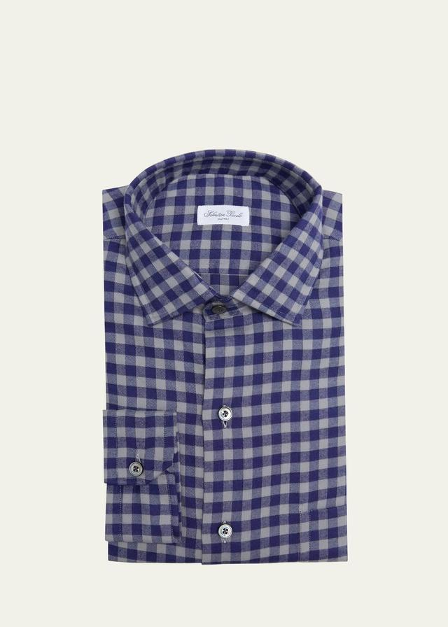 Mens Flannel Check Casual Button Down Shirt Product Image