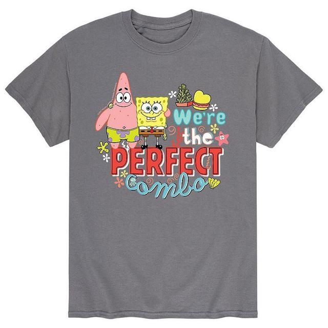 Mens SpongeBob Perfect Combo Ts Tee Grey Product Image