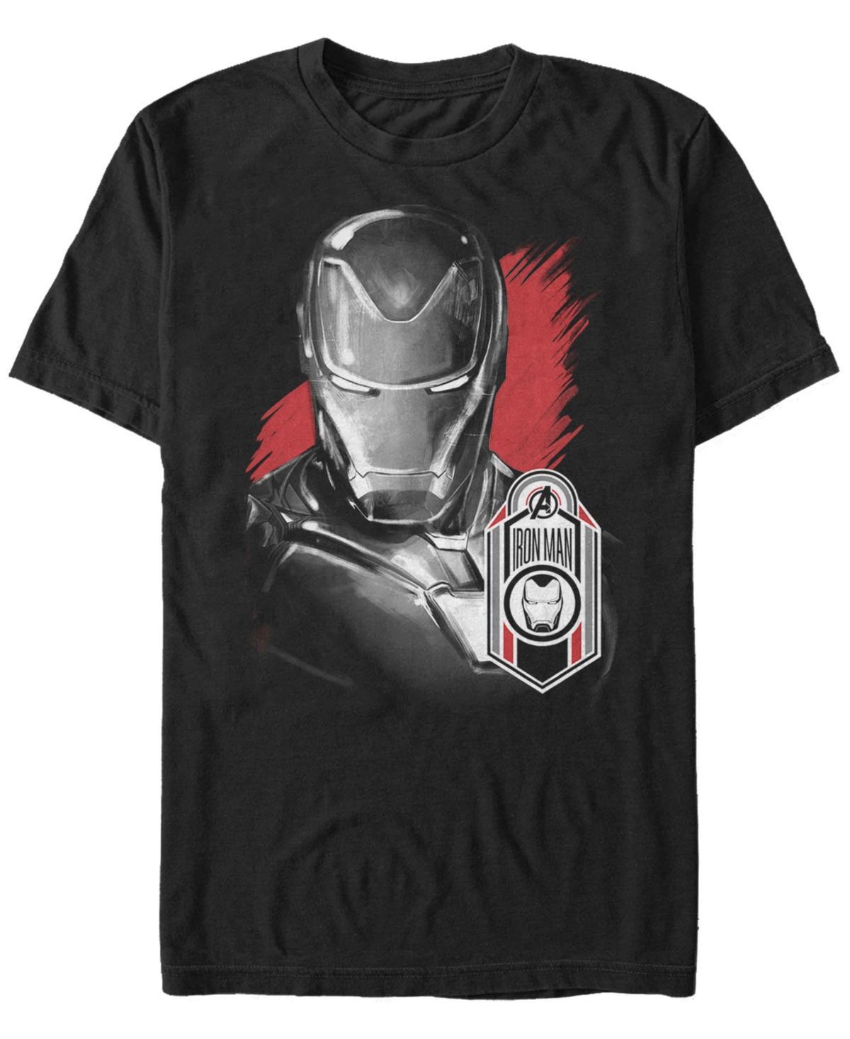 Mens Marvel Avengers Endgame Iron Man Gray Scale Portrait Graphic Tee Product Image