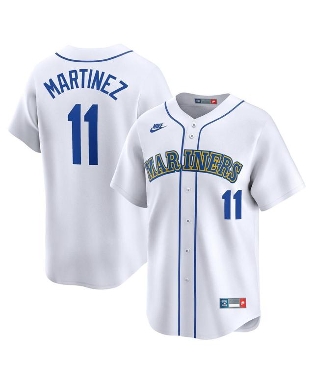 Nike Mens Edgar Martinez White Seattle Mariners Throwback Cooperstown Limited Jersey - White Product Image