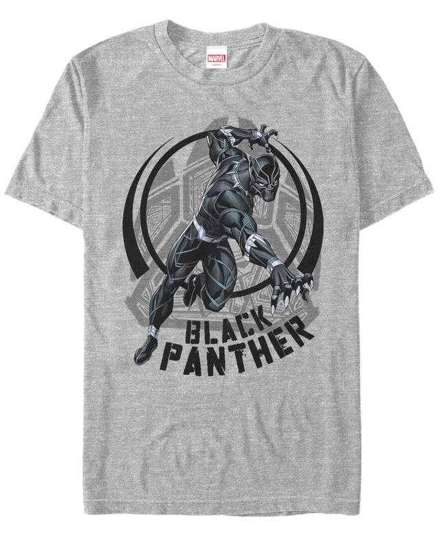 Mens Marvel Black Panther Paw Graphic Tee Athletic Grey Product Image