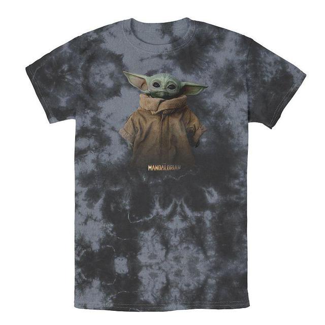 Mens Star Wars The Mandalorian The Child Simple Portrait Tee, Boys Black Grey Product Image