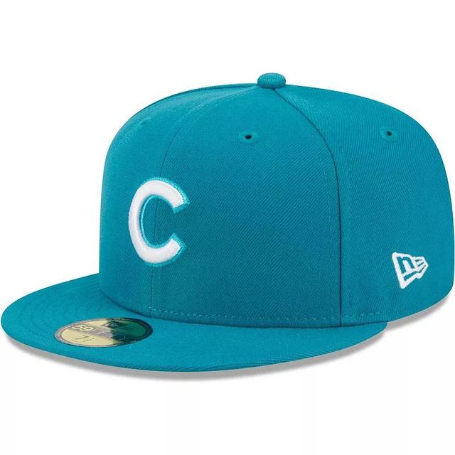 Mens New Era Turquoise Chicago Cubs 59FIFTY Fitted Hat Turquoise A Product Image