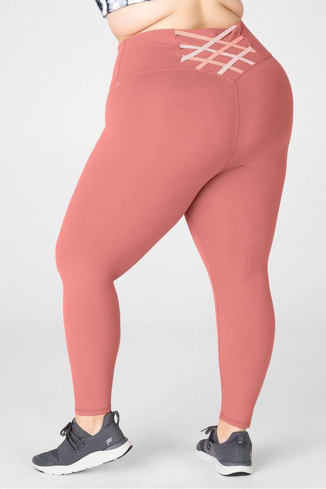 Fabletics Boost 7/8 Legging Womens pink plus Size 4X Product Image