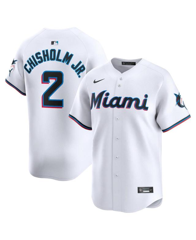 Mens Nike Jazz Chisholm Jr. White Miami Marlins Home Limited Player Jersey - White Product Image