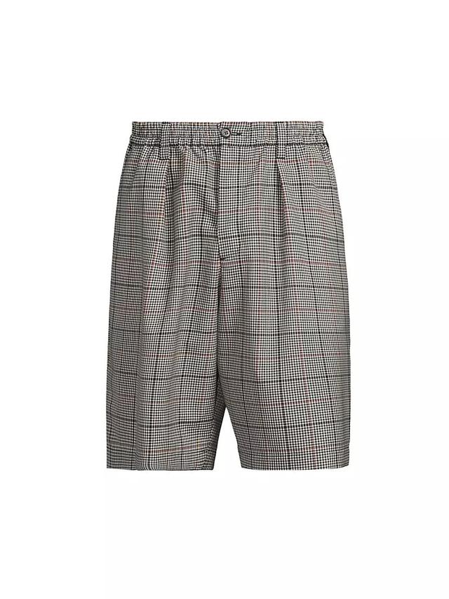 Checked Wool-Blend Bermuda Shorts Product Image