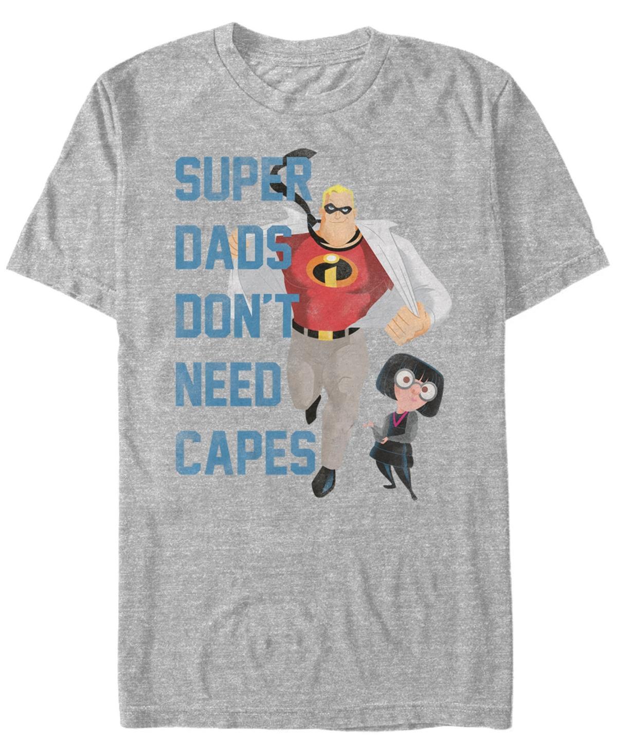 Pixar Mens The Incredibles Dads Dont Need Capes Short Sleeve T-Shirt Product Image