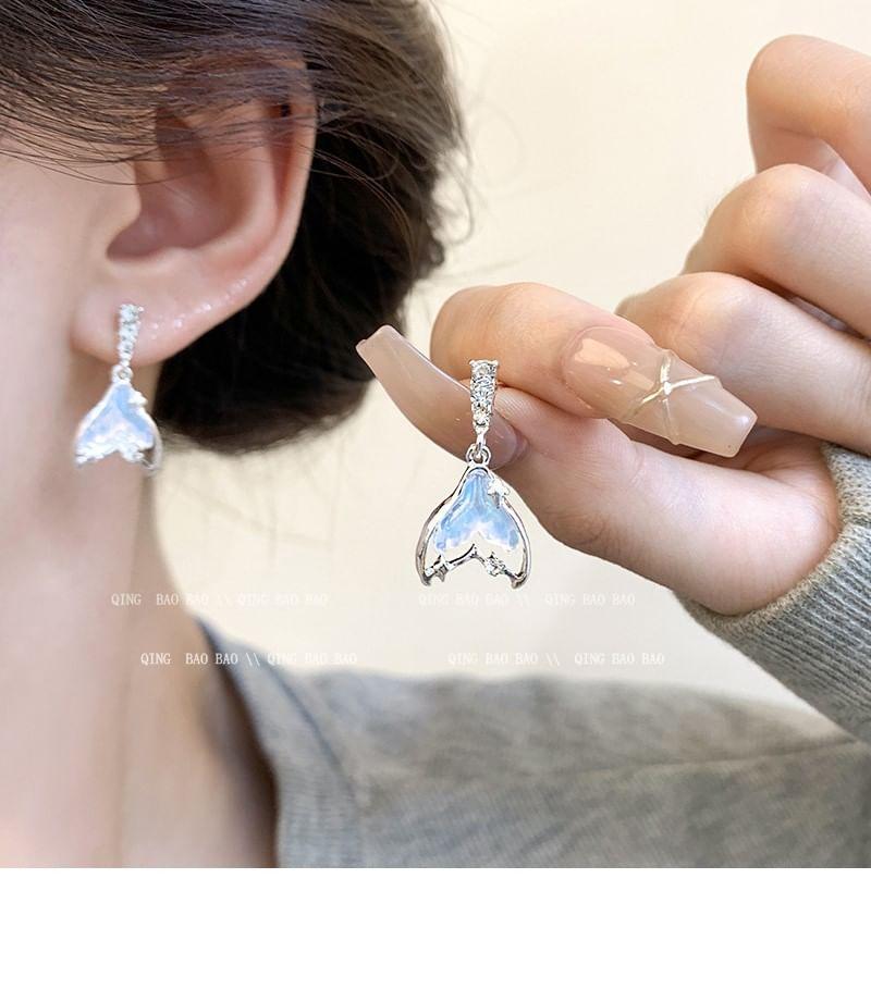 Mermaid Resin Rhinestone Alloy Drop Earring Product Image