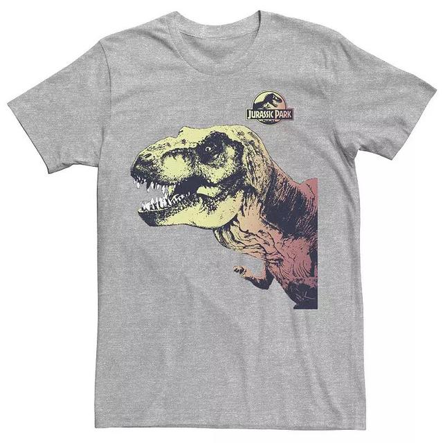 Mens Jurassic Park T-Rex Sunset Color Fil In Graphic Tee Blue Product Image