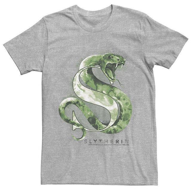 Mens Harry Potter Slytherin House Watercolor Tee Med Grey Product Image