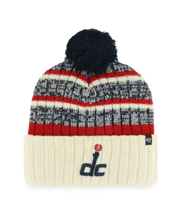 Mens 47 Cream Washington Wizards Tavern Cuffed Knit Hat with Pom Product Image