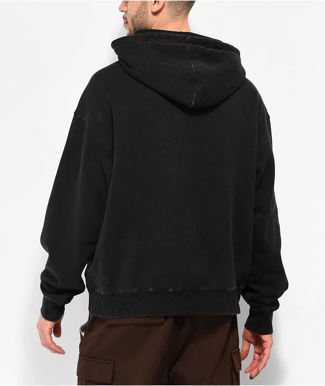 Ninth Hall Fundamentals Black Boxy Hoodie Product Image