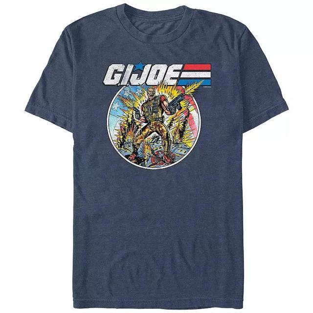 Mens G.I. Joe Battle Stamp Graphic Tee Navy Grey Product Image