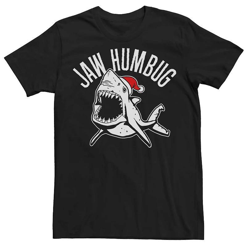 Mens Shark Jaw Humbug Santa Christmas Graphic Tee Product Image