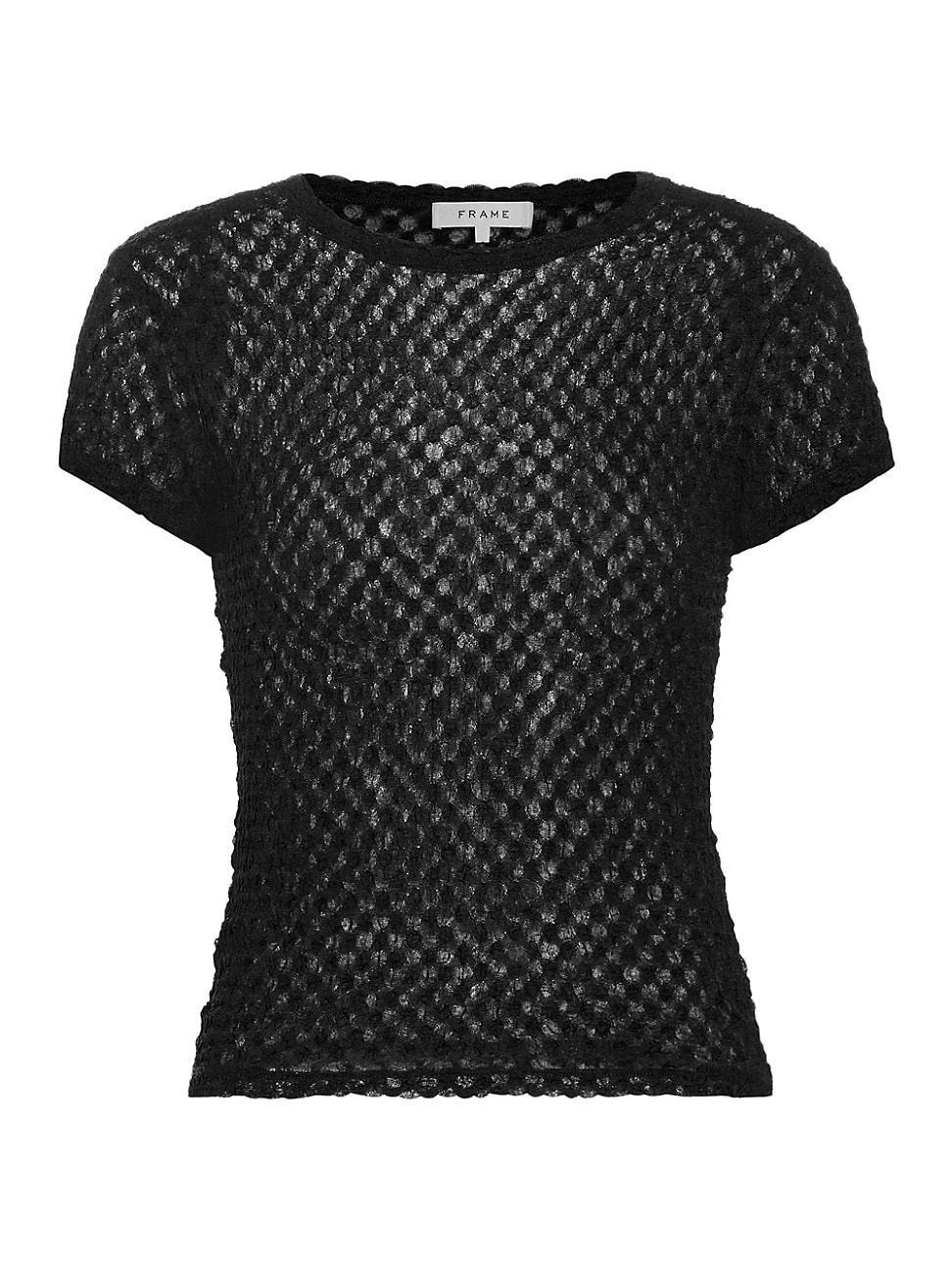 FRAME Textured Mesh T-Shirt Product Image