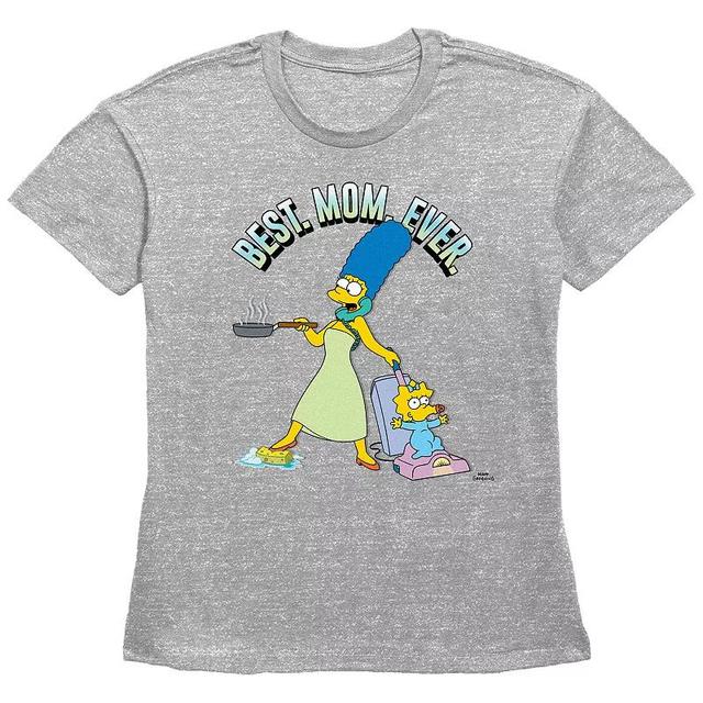 Womens The Simpsons Best Mom Ever Basic Fit Graphic Tee Product Image