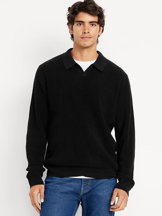 Relaxed Fit Polo Sweater Product Image