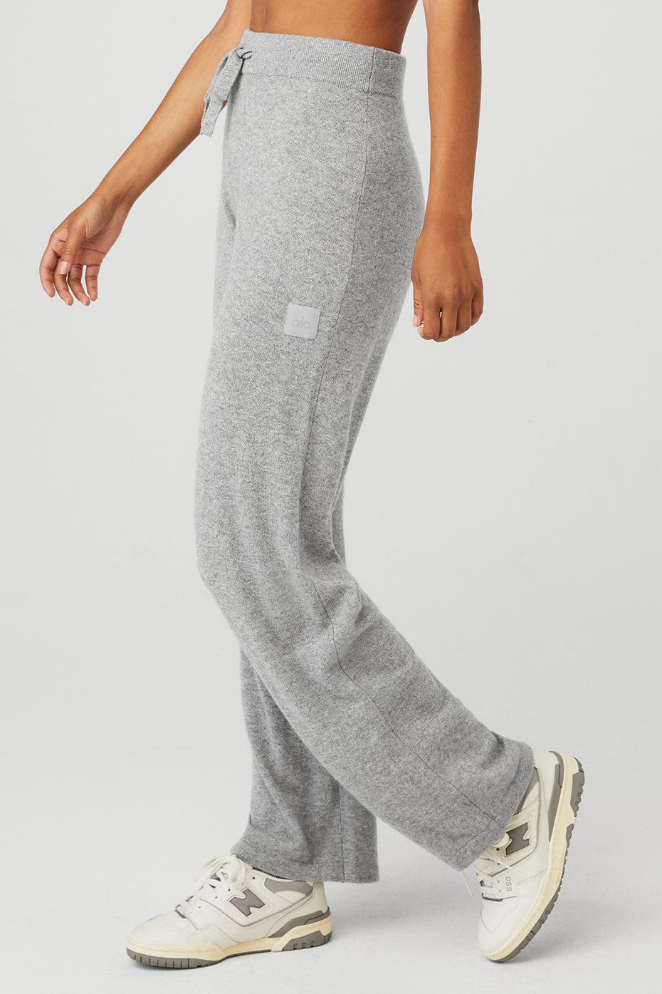 Alo Yoga | Cashmere High-Waist Jet Set Wide Leg Pants Product Image