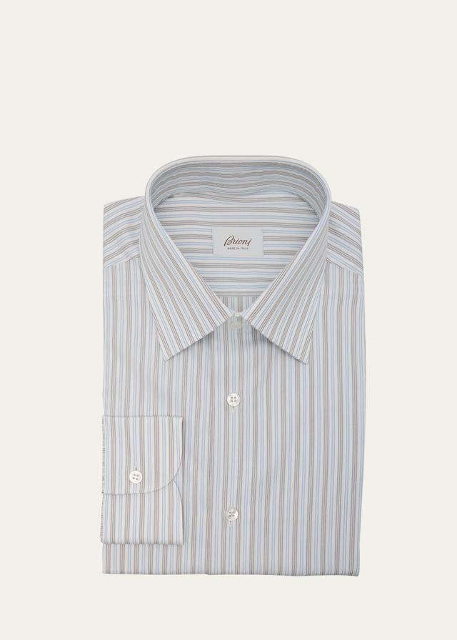 Mens Cotton Stripe Dress Shirt Product Image