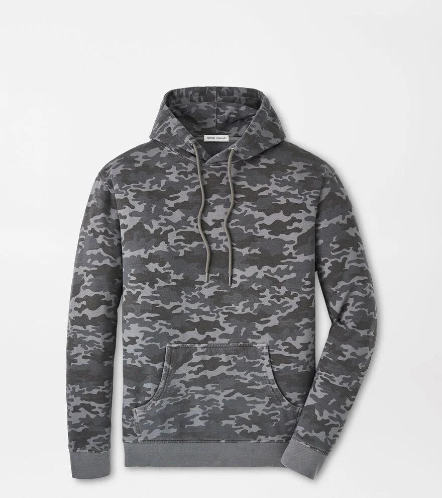 Peter Millar Mens Lava Wash Printed Hoodie | Color: Gale Grey | Size: M Product Image