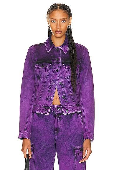 RTA Denim Jacket in Purple Product Image