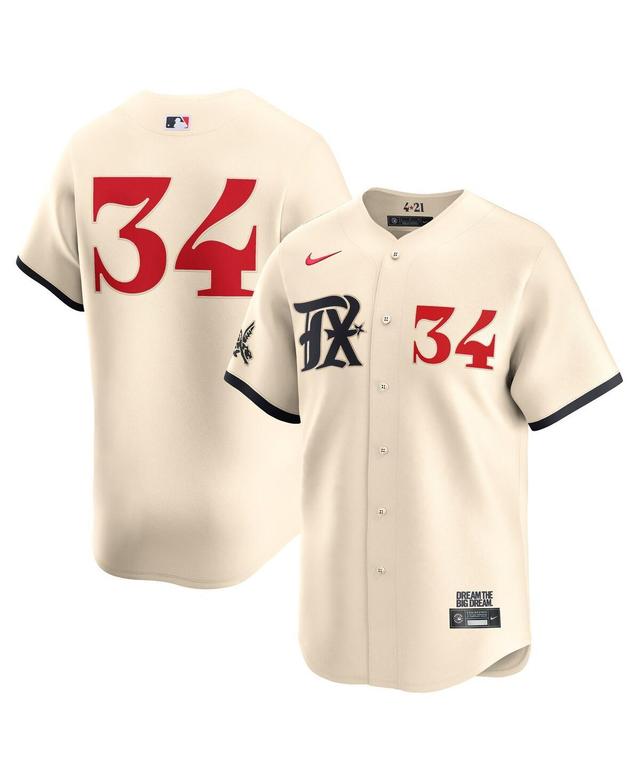 Nike Mens Nolan Ryan Natural Texas Rangers City Connect Limited Player Jersey - Natural Product Image