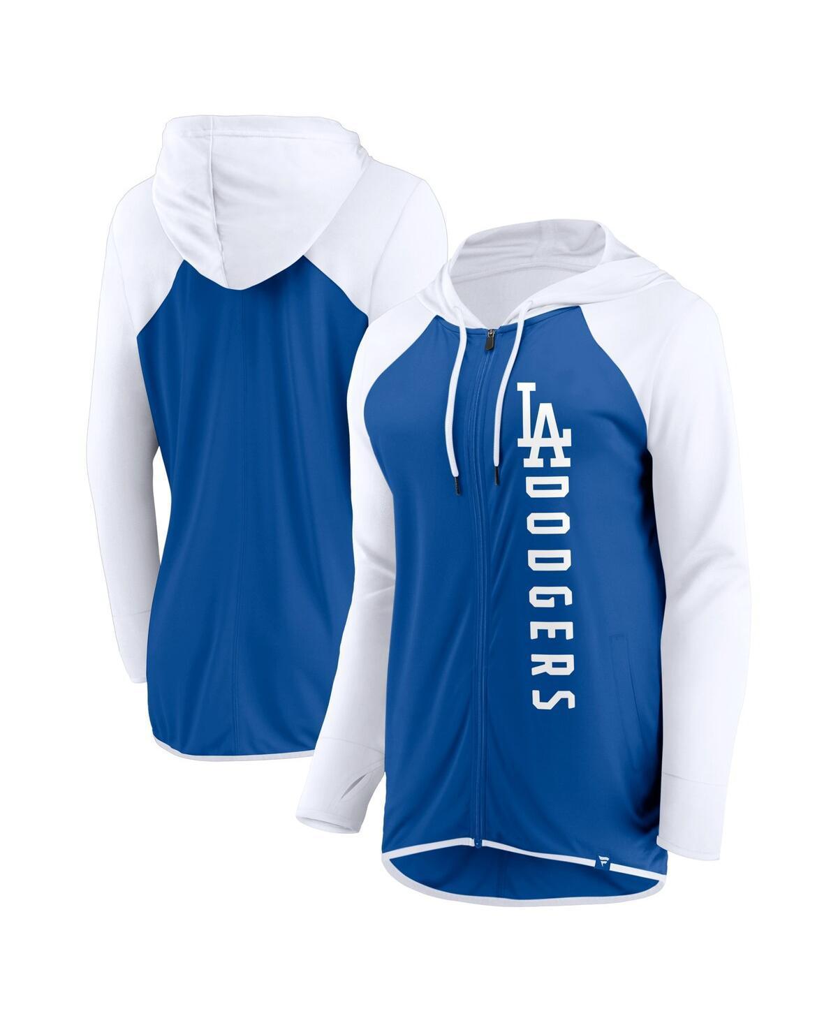 Womens Fanatics Branded Royal/White Los Angeles Dodgers Forever Fan Full-Zip Hoodie Jacket Product Image