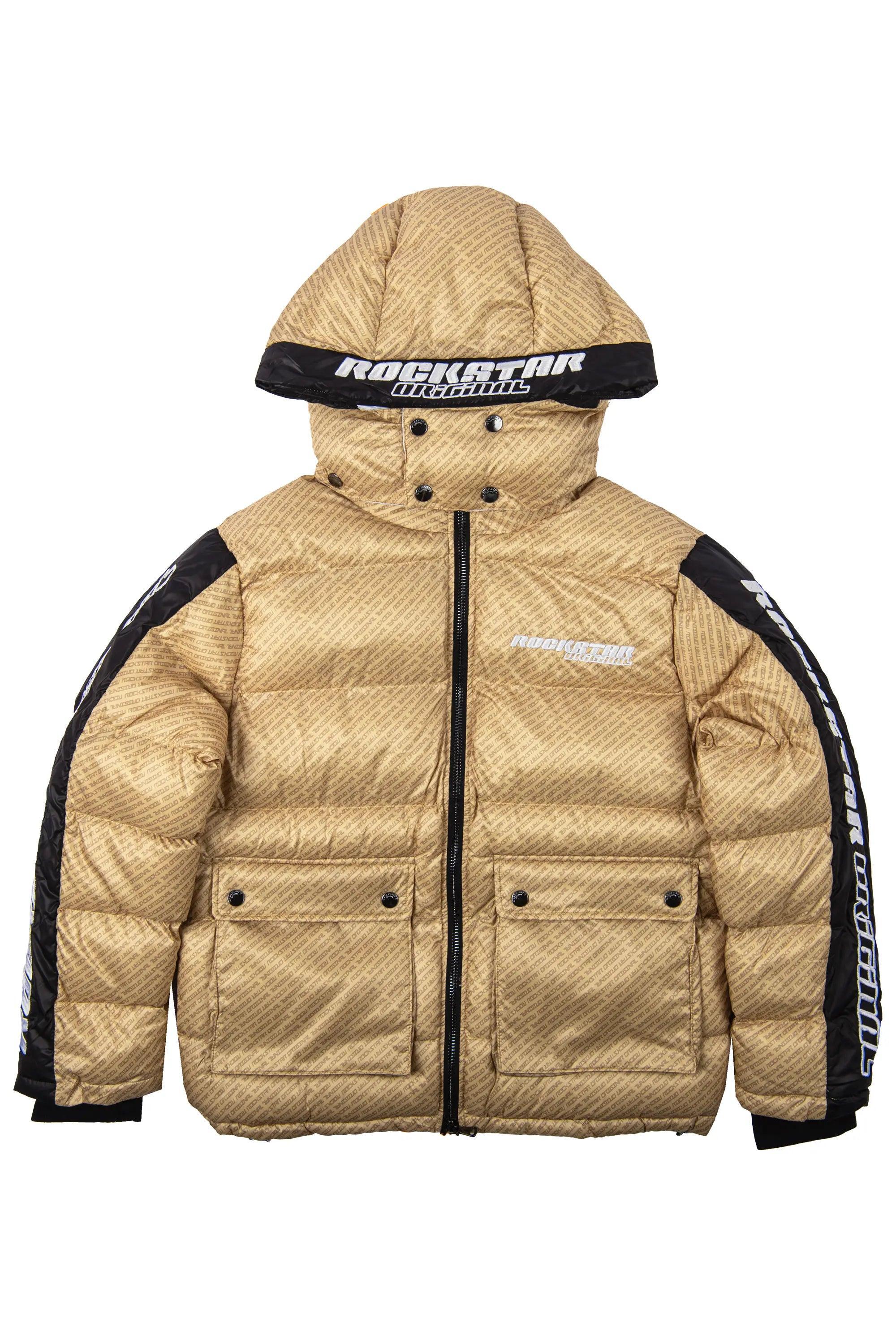 Bryson Puffer Jacket- Beige Male Product Image