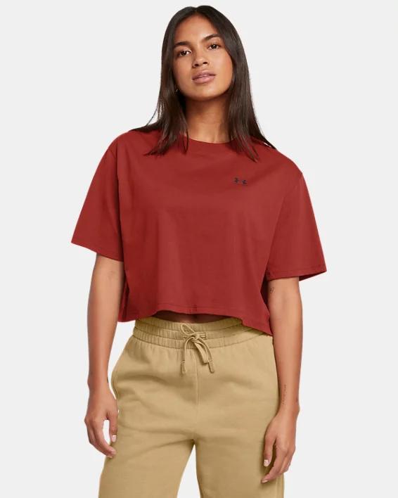 Women's UA Boxy Crop Logo Short Sleeve Product Image