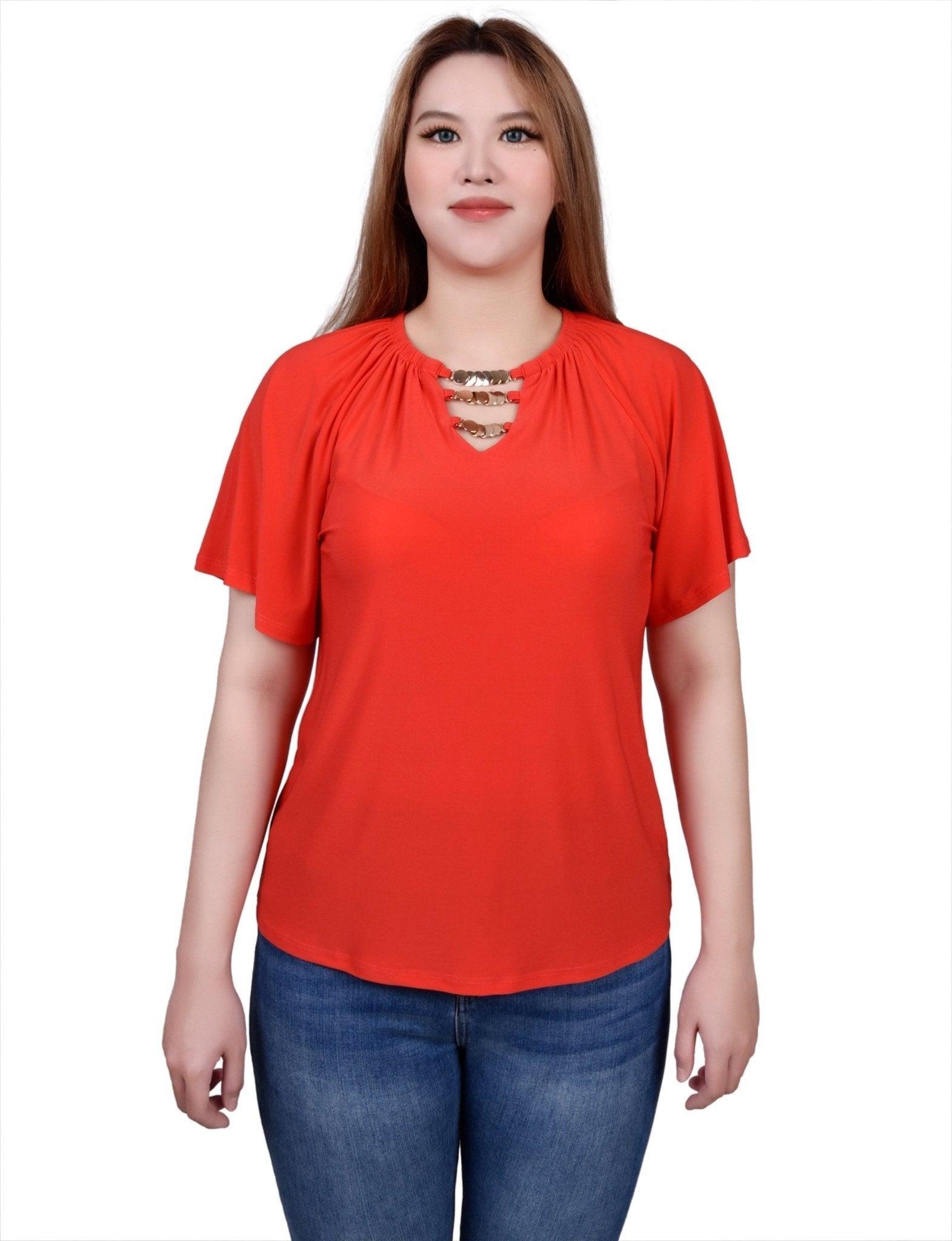 Raglan Sleeve Top With Chain Details product image