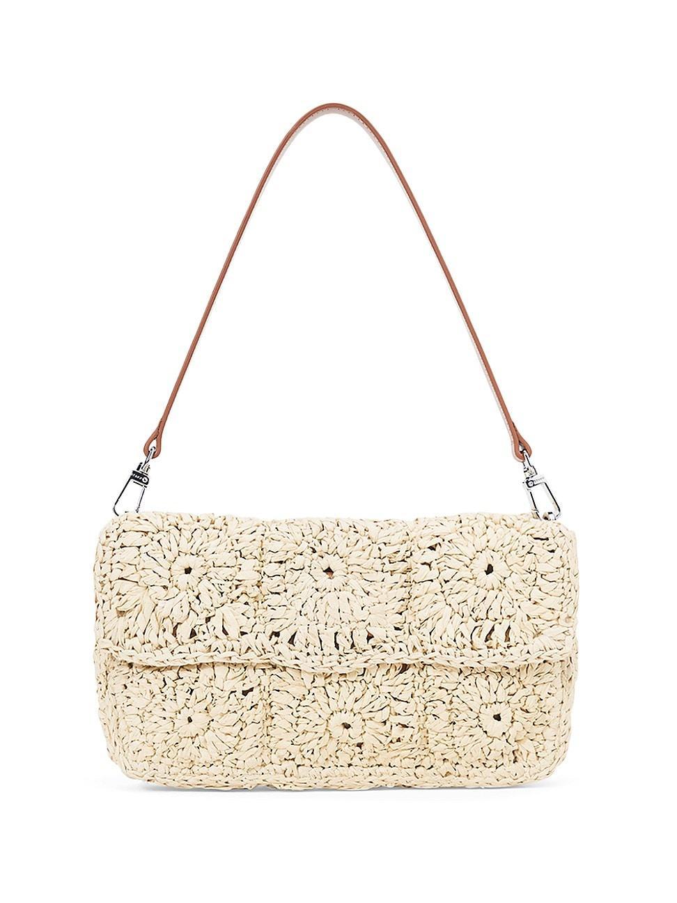 Womens Timmy Crochet Raffia Shoulder Bag Product Image