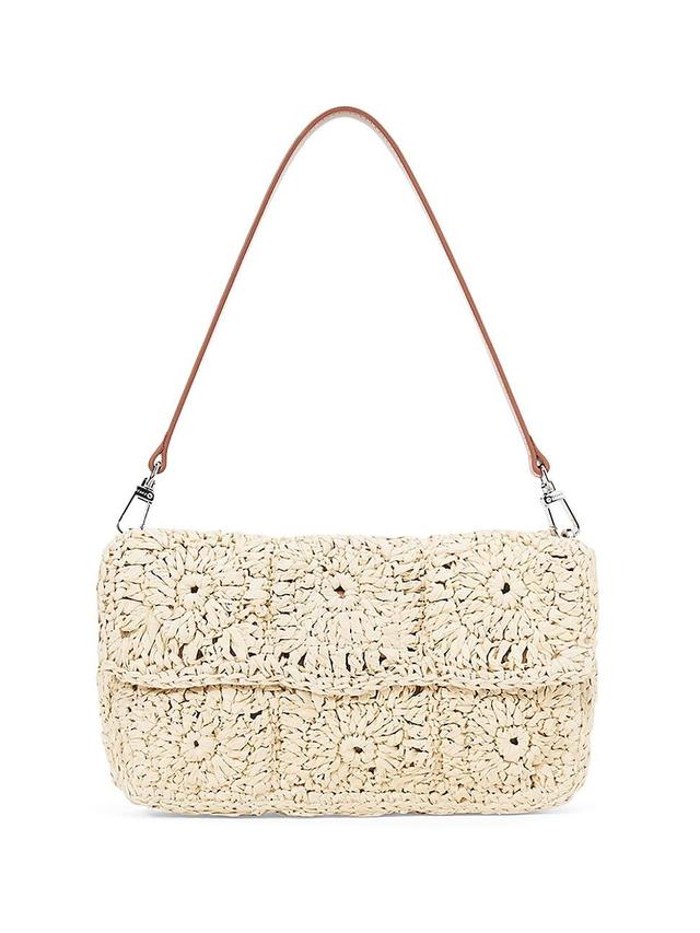 Womens Timmy Crochet Raffia Shoulder Bag Product Image