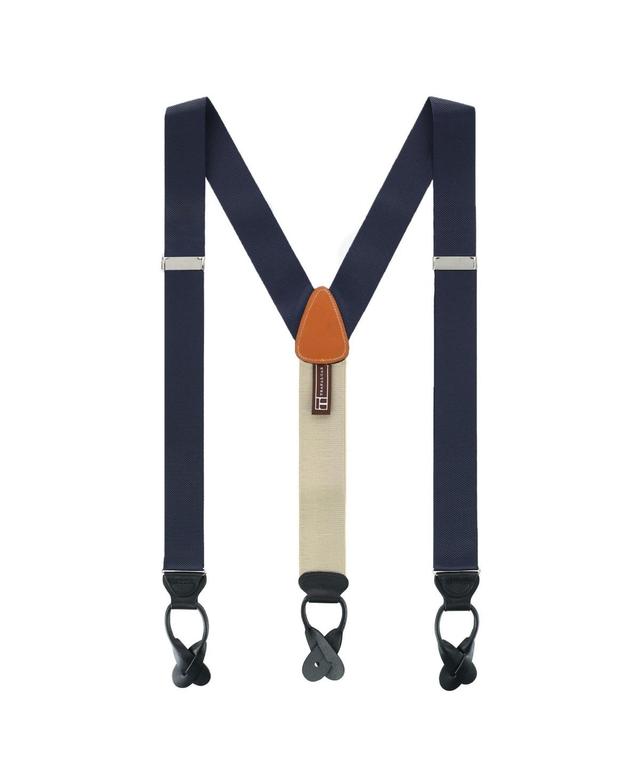 Trafalgar Mens Hudson Solid Button End Suspenders Product Image