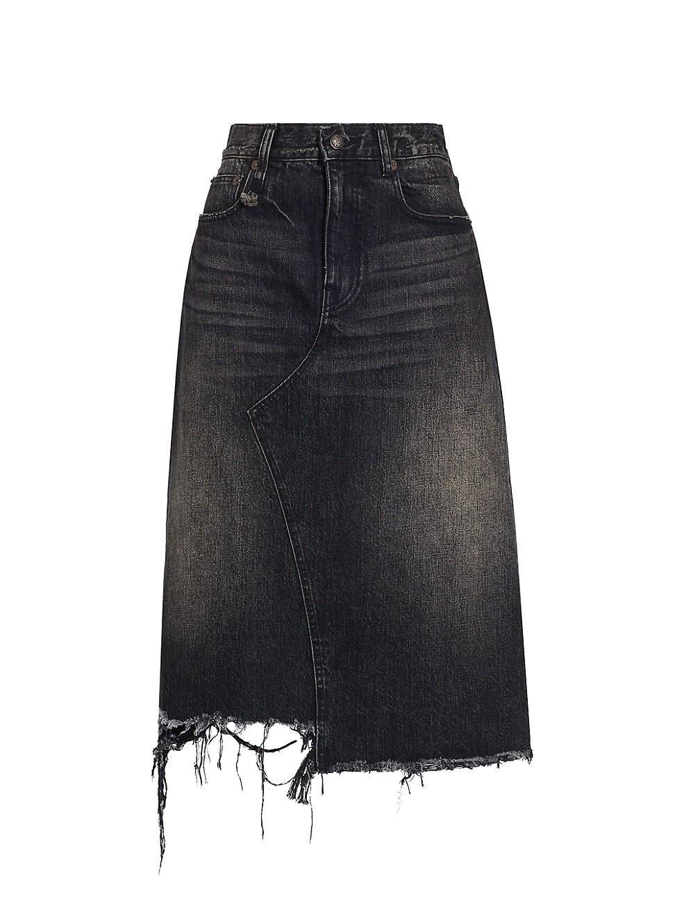 Womens Jesse Denim Midi-Skirt product image