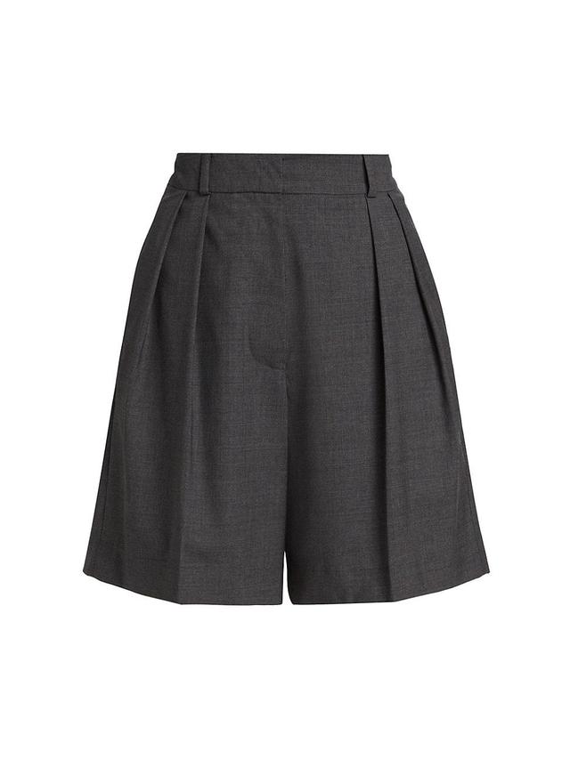 Womens Tailored Wide-Leg Shorts Product Image