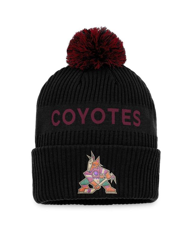 Mens Fanatics Black Arizona Coyotes 2022 Nhl Draft Authentic Pro Cuffed Knit Hat with Pom - Black Product Image