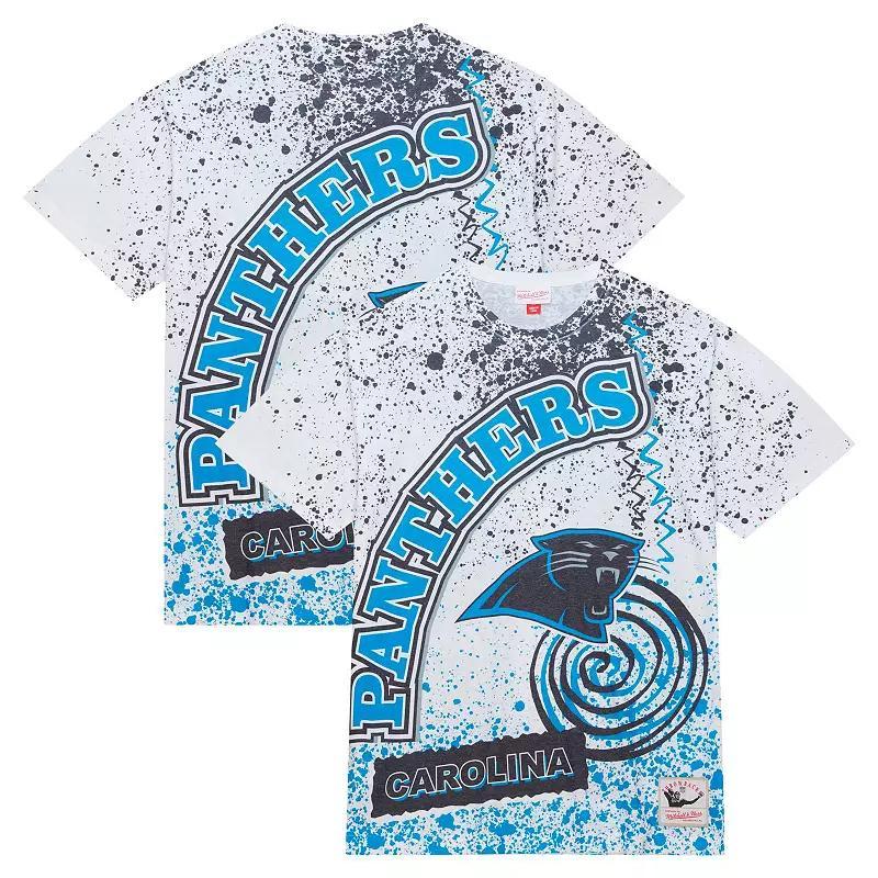 Mens Mitchell & Ness Carolina Panthers Team Burst Sublimated T-Shirt Product Image