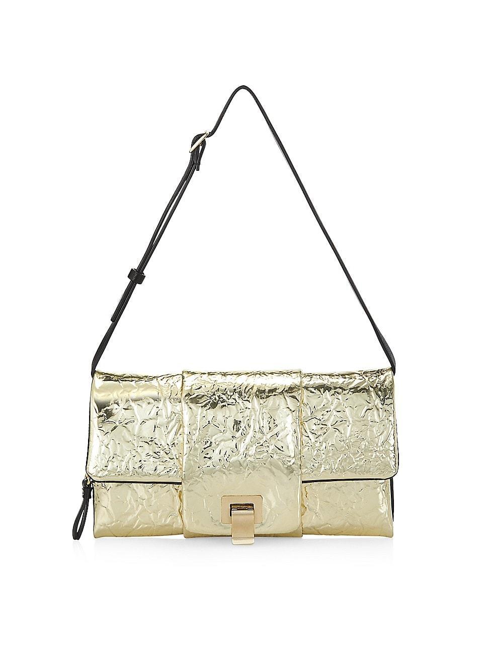 Womens Flip Metallic Lacquered Shoulder Bag Product Image