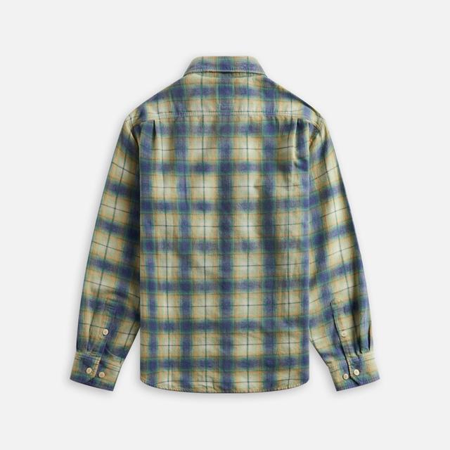 Visvim Pioneer Khadi Check Long Sleeve - Green Male Product Image