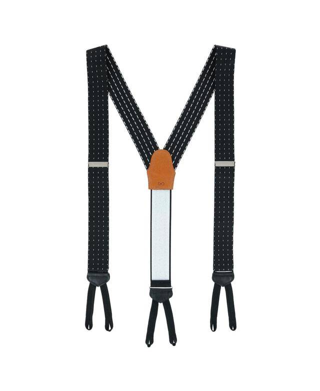 Trafalgar Mens Pin Dot Formal End Suspenders - Black Product Image