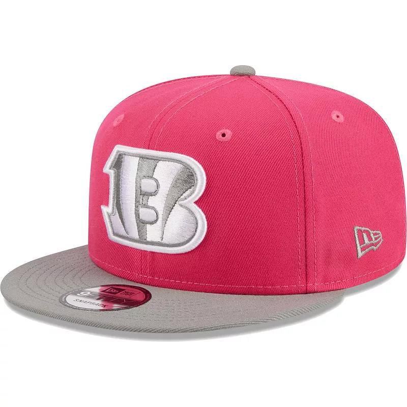 Mens New Era Pink Cincinnati Bengals 2-Tone Color Pack 9FIFTY Snapback Hat - Pink Product Image