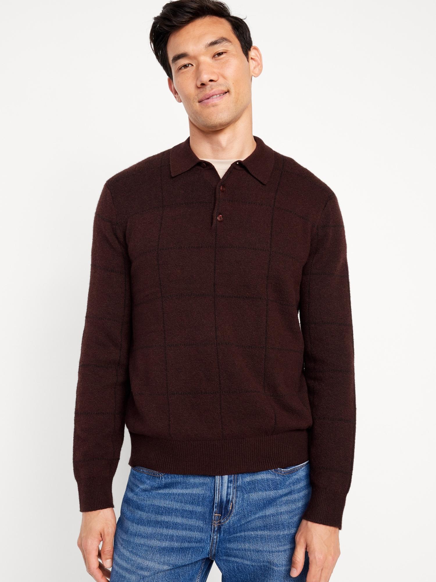 Polo Pullover Sweater for Men Product Image