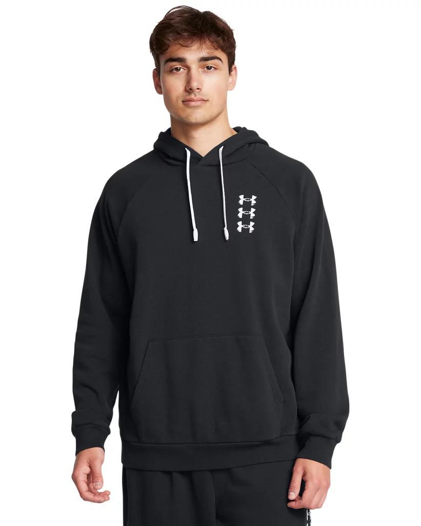 Men's UA Rival Fleece Textured Sliced 'N Diced Hoodie Product Image