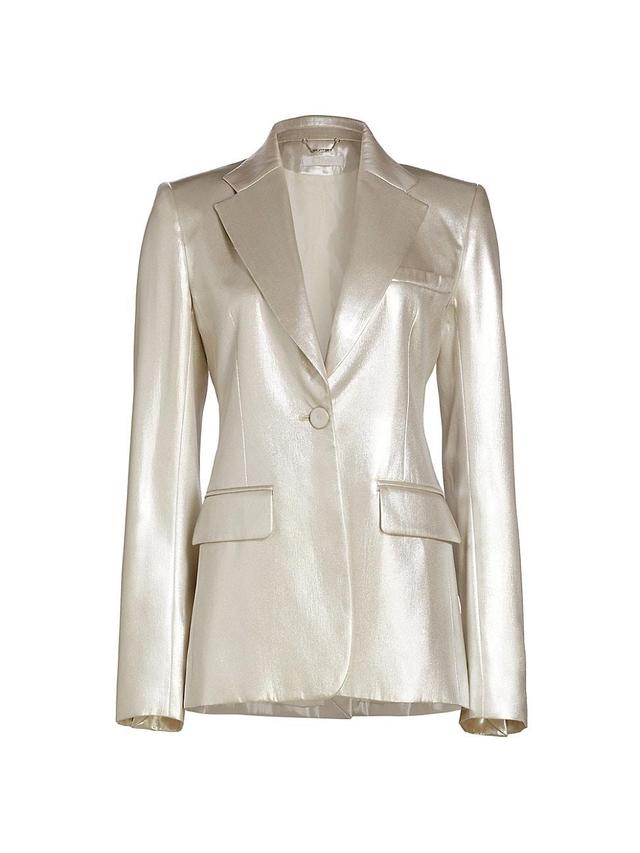 Womens Metallic Silk Blazer Product Image