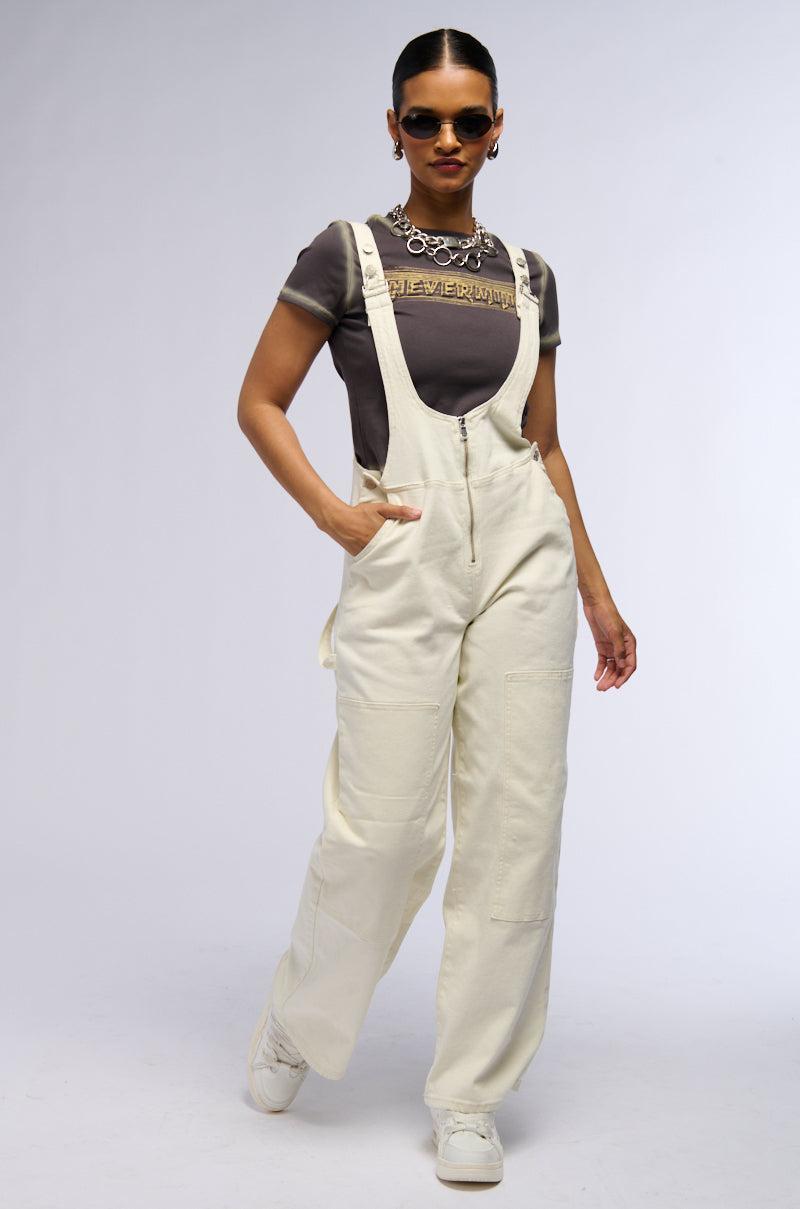 RISE UP DENIM OVERALLS Product Image