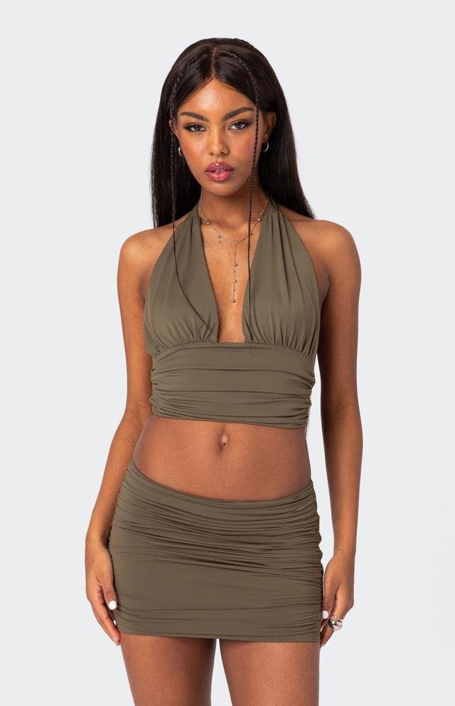 Edikted Womens Kenya Gathered Halter Top Product Image