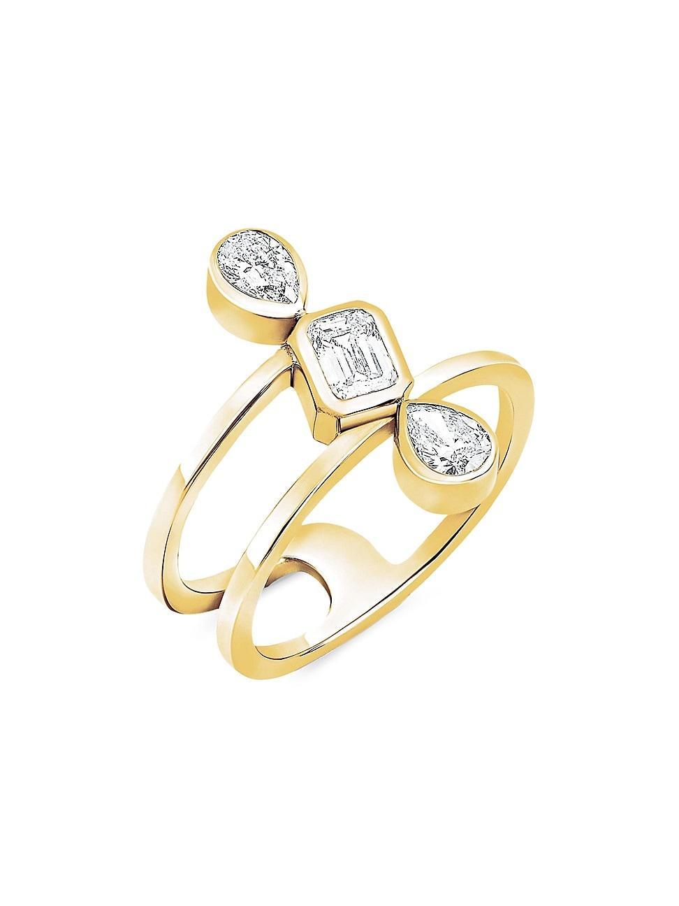 Womens Multishape 14K Yellow Gold & 0.5 TCW Diamond Statement Ring Product Image