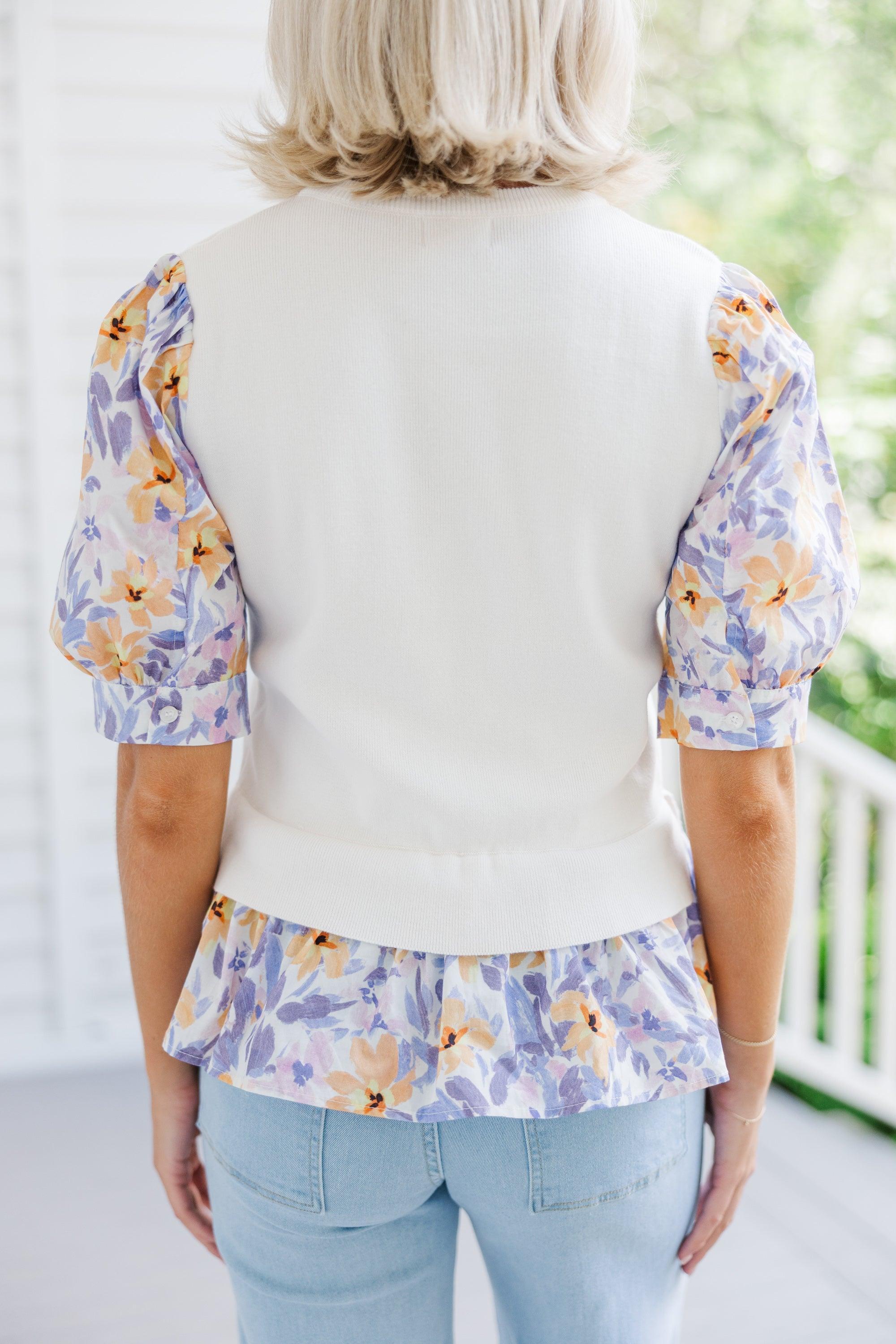 Fate: Best Day Cream Floral Blouse Female Product Image