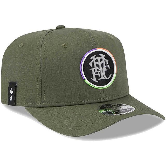 Mens New Era Olive Tottenham Hotspur Flock 9FIFTY Adjustable Hat Product Image