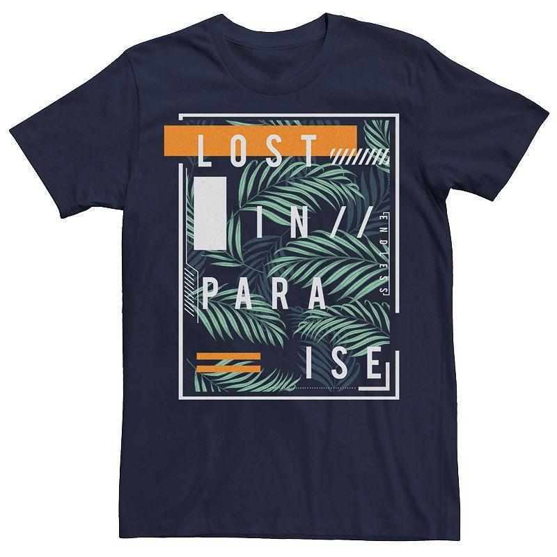 Mens Lost In Paradise Plants Tee Blue Product Image